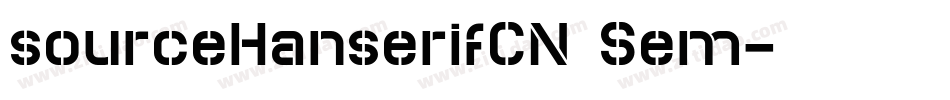 sourceHanserifCN Sem字体转换